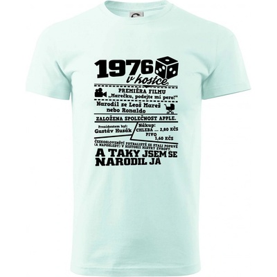 1976 v kostce klasické pánské triko frost – Zboží Dáma
