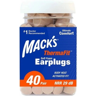 Mack's ThermaFit špunty do uší - 40 párů
