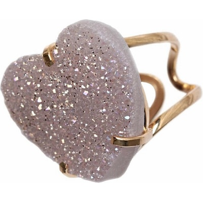 Nefertitis Be Beautiful Achát srdce aqua aura prsten NF54650