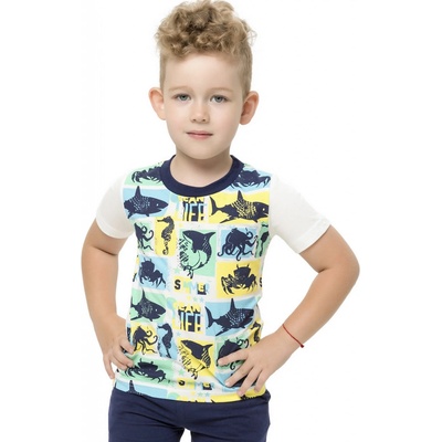 Winkiki Kids Wear chlapecké Ocean Life bílá navy