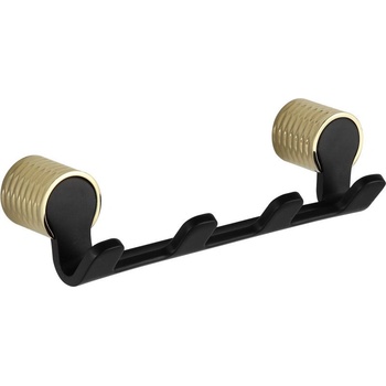 Mexen Base четворна закачалка за кърпи, черно/златно - 70882354-57 (70882354-57)