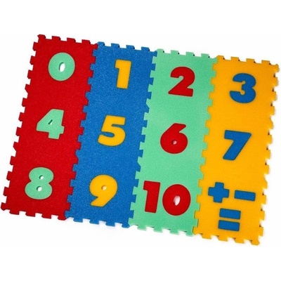 Malý Génius 200170 koberec číslice 12 mix 4 barev 8mm