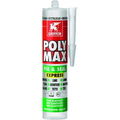 Griffon Lepidlo a tmel Poly Max Fit & Seal Express, transparent 300 g