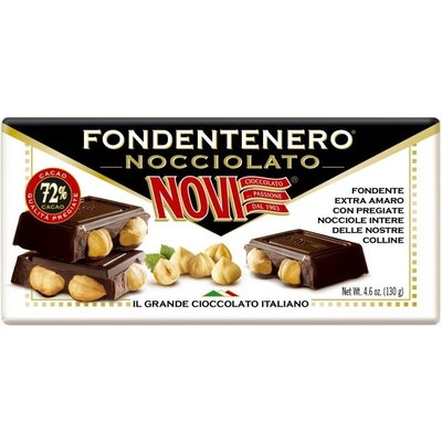 NOVI Hořká 72% s lískovými ořechy Fondentgenero 130 g