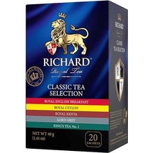 Richard Classic Tea Selection kolekcia čajov 20 vrecúšok