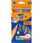 BIC Цветни моливи BIC Kids Evolution шестоъгълни гъвкави на ивици екологично чисти 12 бр. 9505222 (9505222)