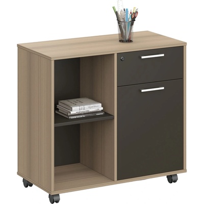 RFG Шкаф Milano RFG, 800 х 400 х 750 mm, светъл дъб и сиво