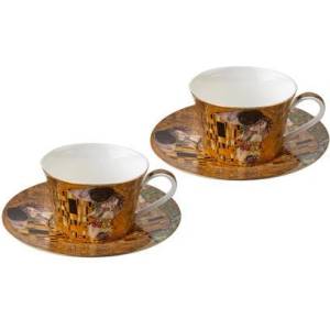 Lancaster Чаши за кафе 2 броя с репродукция целувката на Густав Климт 991721