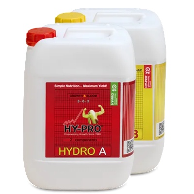 Hy-Pro Hydro A/B 20L - минерален тор за растеж и цъфтеж в хидропоника
