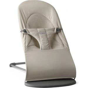 BabyBjörn Бебешки шезлонг BabyBjorn - Balance Soft, Tri Fabric, Sand Grey (1814-005002) - baby