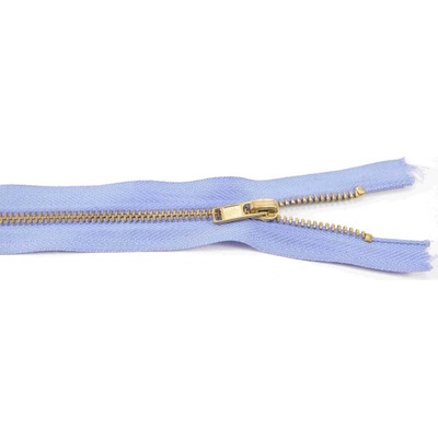 Nedeliteľný kovový mosadzný zips č.3 viac farieb - dĺžka (10 - 25 cm) 20 cm Svetlo fialová