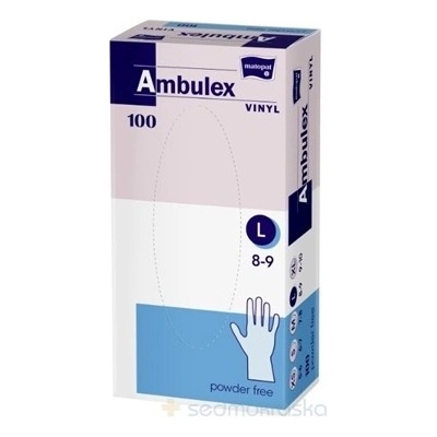 Ambulex Vinyl Rukavice vinylové nesterilné nepúdrované 100 ks