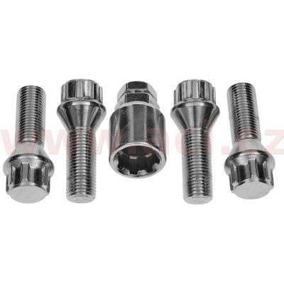 bezpečnostní šroub kola, závit M14x1.5, kuželové sedlo, délka závitu 32 mm (sada 4 ks)