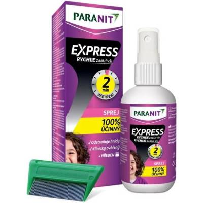 Paranit Express sprej 90 ml + hřeben