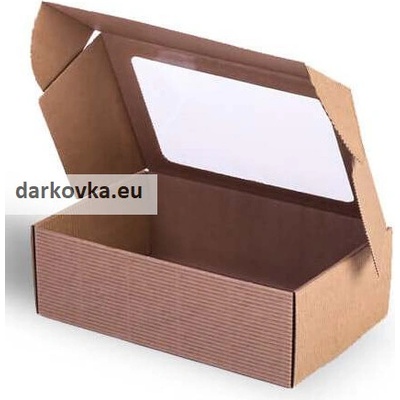 Dárková krabička - okénko - jednodílná 26x16x8 cm