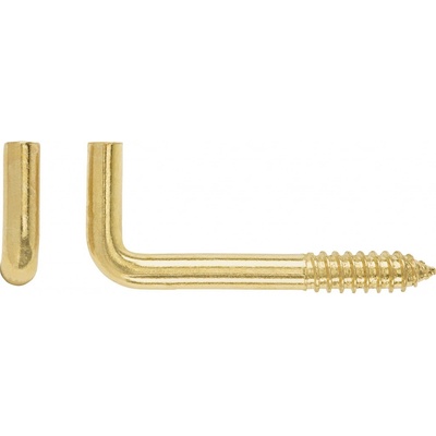 Šroubovací hák pomosazený rovný, pr. 4 x 30 mm, 6 ks