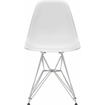 Vitra Eames DSR cotton white / chrome