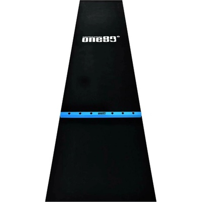 ONE80 Gumený koberec pred terč s drevenou hranicou hodu 62 cm, čierno-modrý