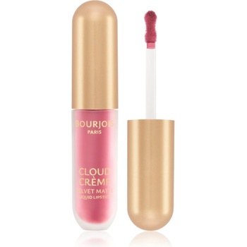 Bourjois Cloud Crème Velvet Matte ултра матиращо течно червило цвят 01 Rose Bonbon 3.1ml