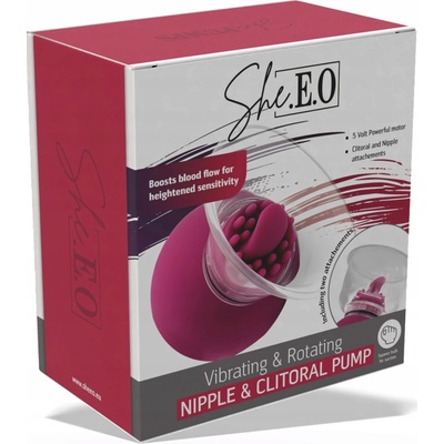 She.E.O. She Vibrating & Rotating Nipple & Clitoral Pump