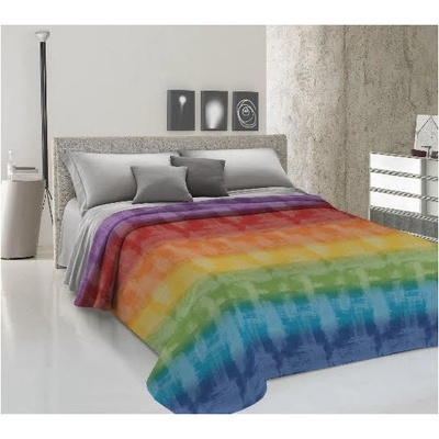 Mondo Italia Prikrývka na posteľ Piquet Dúha viacfarebná 260x280 cm Viacfarebná