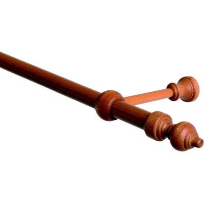OK-GarnýžeCZ Garnýž jednořadá 28mm třešeň 360 cm do stěny / na tunýlek - bez kroužků