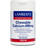 LAMBERTS Хранителна добавка калций и витамин Д дъвчащи таблетки, Lamberts Chewable Calcium 400mg 60