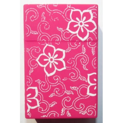 Bezdoteku silikónová krabička na cigarety kvietok ružová