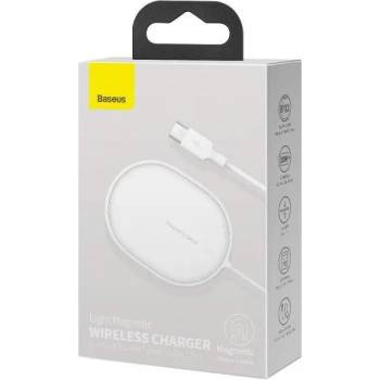 Baseus Безжично зарядно Baseus Light 15W с MagSafe за iPhone 12 Бял (455943)