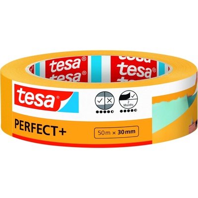 Tesa Perfect+ Maskovacia páska 50 m x 30 mm oranžová