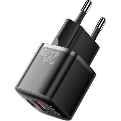 Зарядно устройство Essager 20W, GaN, USB-C + USB-A (ECTAC-HMB01-P)