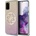 GUESS Glitter 4G Circle Logo Case - дизайнерски кейс с висока защита за Samsung Galaxy S20 Plus (розов)