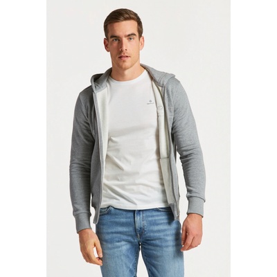 GANT REG TONAL SHIELD FULL ZIP hoodie šedá