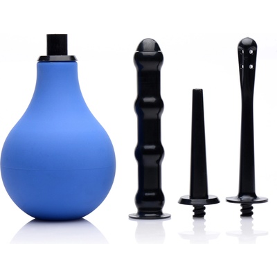 CleanStream Premium One-way Valve Anal Douche Set Blue