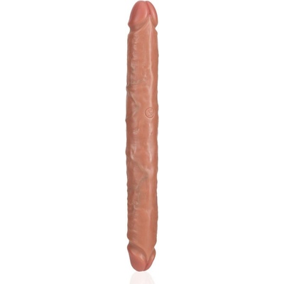 RealRock Oboustranné dildo Straight Slim Double 12″ Tan 29,7 x 3,8 cm