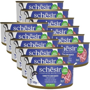 Schesir Счесир кот тон филе с говеждо в желе 12 x 140 г