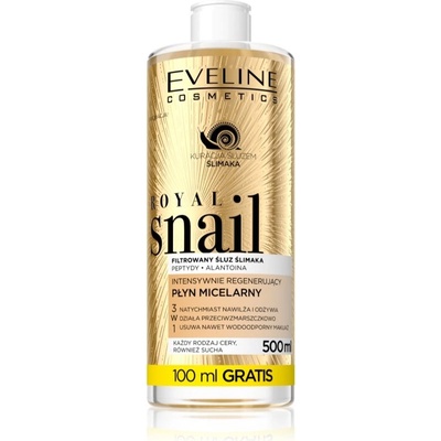 Eveline Cosmetics Royal Snail мицеларна вода с регенериращ ефект 500ml
