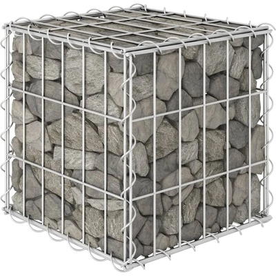 vidaXL Кубичен габион повдигната леха, стоманена тел, 30x30x30 cм (145648)