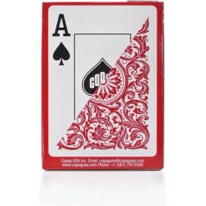 Cartamundi Карти за игра Copag Elite Red 100% plastic Jumbo index