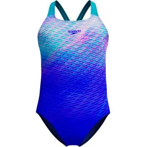 Speedo Цял бански girls eng print powerback 1pc