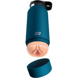 PDX - Fuck Flask Private Pleaser - изкуствена вагина в манерка (синьо-естествен цвят)