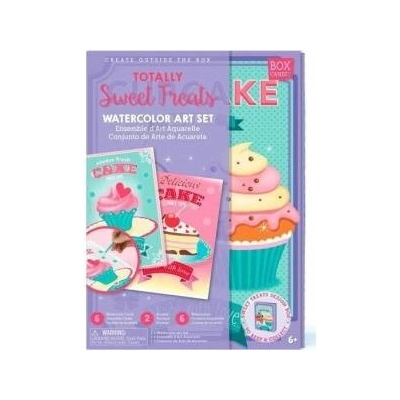 Box Candiy Artistic Set Watercolor Muffins