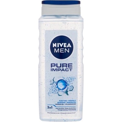 Nivea Men Pure Impact душ гел за тяло и коса 500 ml за мъже
