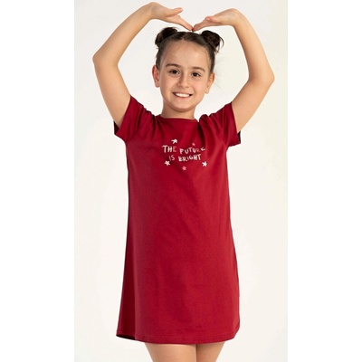 Dětská noční košile Hvězdičky vínová