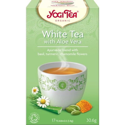 YOGI TEA čaj Bio Biely s Aloe Vera 17 x 1,8 g