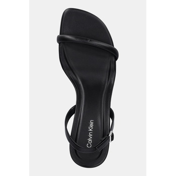 Calvin Klein Кожени сандали Calvin Klein SCULPT KITT HEEL STRAPPY LTH (HW0HW02800)
