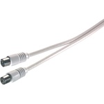Vivanco Кабел Vivanco - Antenna, Coaxial/Coaxial, 5m, 75dB, бял (19321)