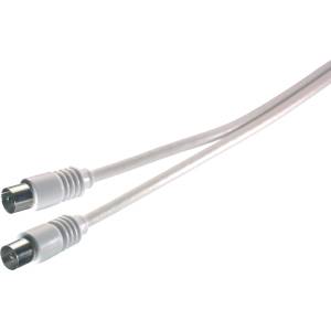 Vivanco Кабел Vivanco - Antenna, Coaxial/Coaxial, 5m, 75dB, бял (19321)