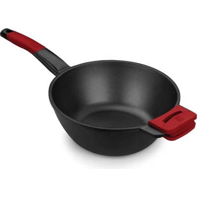 Panvica Wok BRA A412028 Červená/Čierna 28 cm Nerezová oceľ