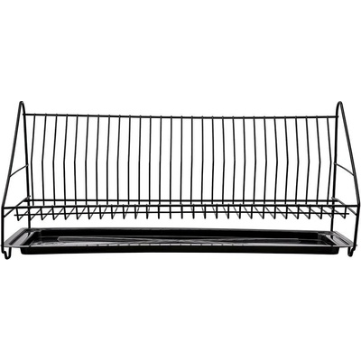 Odkapávač na nádobí 60 cm s odkapávacím tácem černý